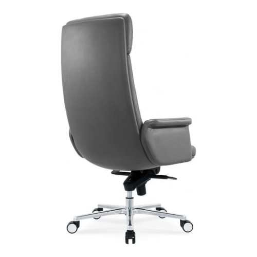 Кресло руководителя Cactus CS-LGR-Dublin темно-серый сиденье темно-серый кожа крестов. алюминий