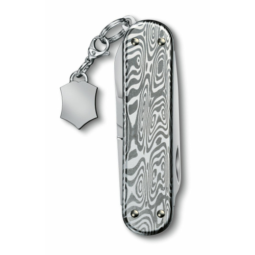 Складной нож Victorinox Classic Brilliant Damast 0.6221.34, функций 5, 58мм, серебристый, коробка подарочная