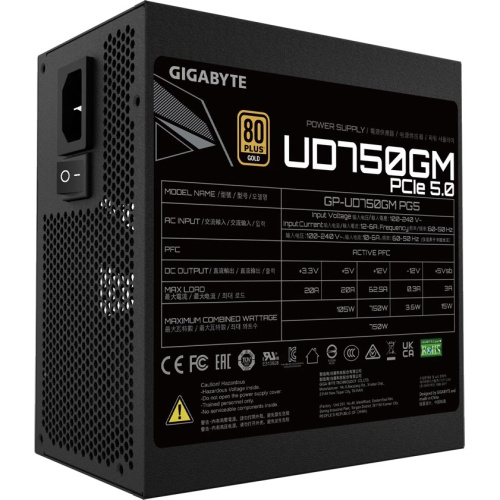 Блок питания GIGABYTE GP-UD750GM PG5, 750Вт, 120мм, retail