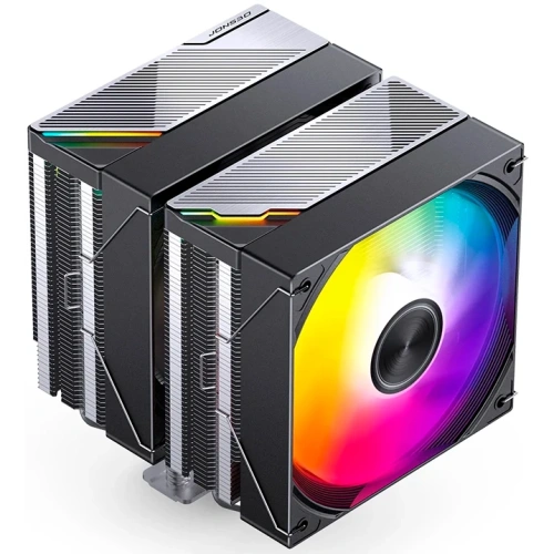 Кулер JONSBO CA80 Black LGA1851/1700/1200/115X/AM5/AM4 (TDP 260W, PWM, 120mm ARGB LED Fan + 120mm Black Fan, 6 тепловых трубок, медная база,