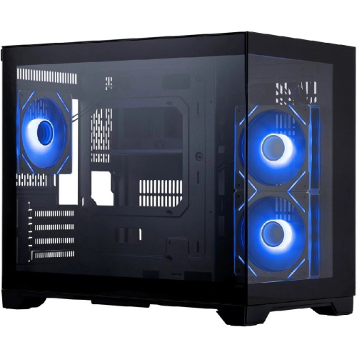 Корпус 1STPLAYER Megaview MV6-TP ARGB Black (MV6-TP-BK-2FC7R-1FC7) / mATX / 3x120mm ARGB fans