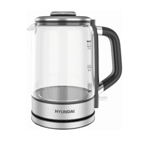 Электрочайник Hyundai HYK-G5501 серебристый/черный
