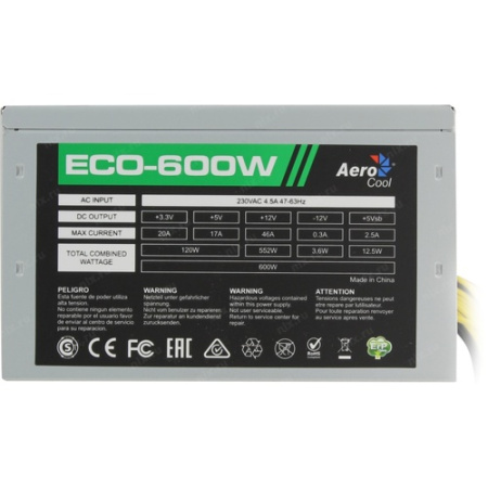 Блок питания Aerocool ECO-600W