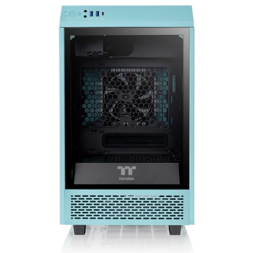 Корпус Thermaltake The Tower 100 Turquoise (CA-1R3-00SBWN-00) без БП miniITX 1x120mm 3x140mm 2xUSB3.0