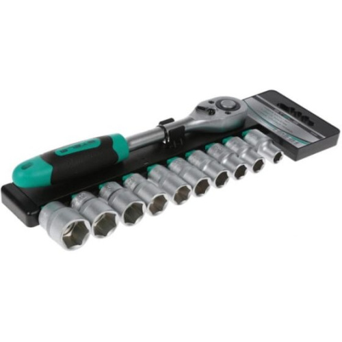 Набор торцевых головок Stels 14127 1/2"/головки 10 - 22 мм/с трещот, ключом/CrV/11 предметов