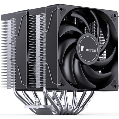Кулер JONSBO CR-3000E LGA1700/1200/115X/AM5/AM4 (TDP 260W, PWM, 2 x 120mm Black Fan, 7 тепловых трубок, 4-pin) Retail