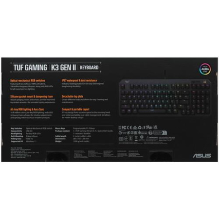Клавиатура проводная ASUS TUF Gaming K3 Gen II