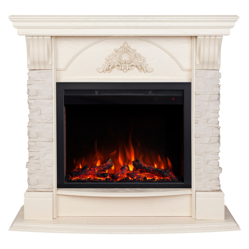 Электрокамин RealFlame Athena WT айвори с очагом Saphir 25,5