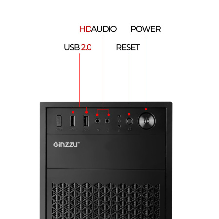 Корпус Ginzzu A400, ATX