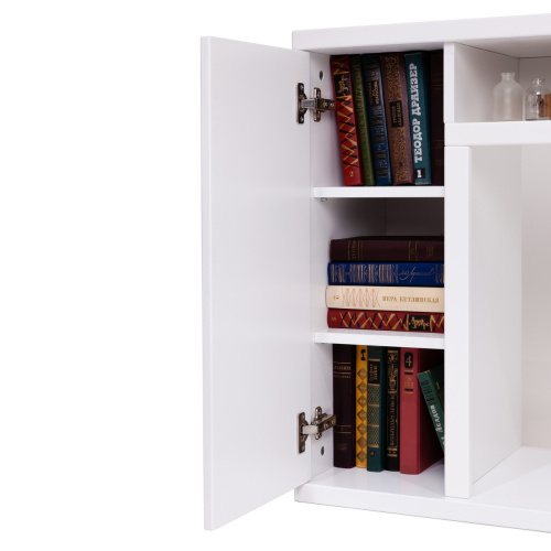 Электрокамин RealFlame Brooklyn 25,5 WT белый с очагом Evrika 25,5 LED