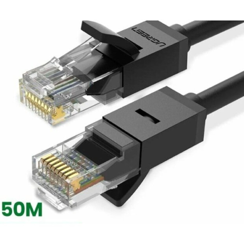 Кабель сетевой UGREEN NW102 (20170) Cat 6 8-Core U/UTP Ethernet Cable 50m Black