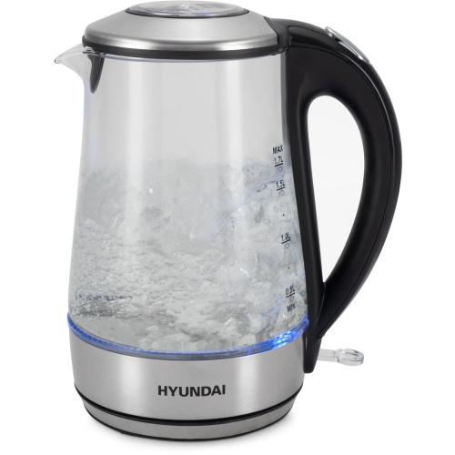 Электрочайник Hyundai HYK-G8406 1.7л. прозрачный/черный