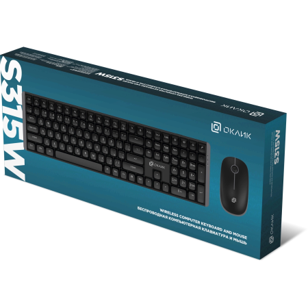 Клавиатура + мышь OKLICK S315W черный