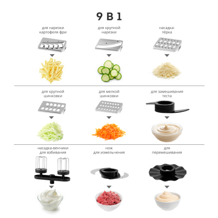 Кухонный комбайн Galaxy GL2307 черный