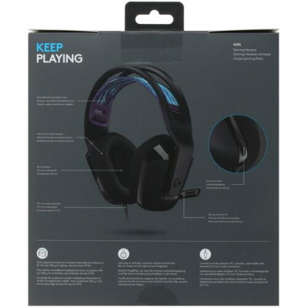 Проводные наушники Logitech G335 черный