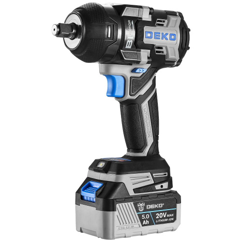 Гайковерт аккумуляторный DEKO ZKIS20 Pro Max 083-1089, 20В, 1*5.0Ач, 950Нм, в кейсе
