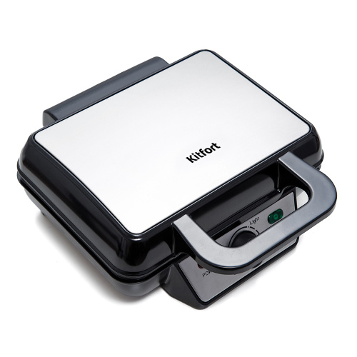 Вафельница Kitfort KT-1620 серебристый/черный