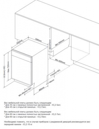 Встраиваемая посудомоечная машина Hansa ZIM667ELH