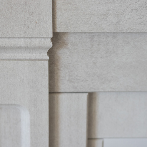 Электрокамин RealFlame Kellie 25,5/26 WT цвет белый камень с очагом 3D Cassette 630 Black Panel