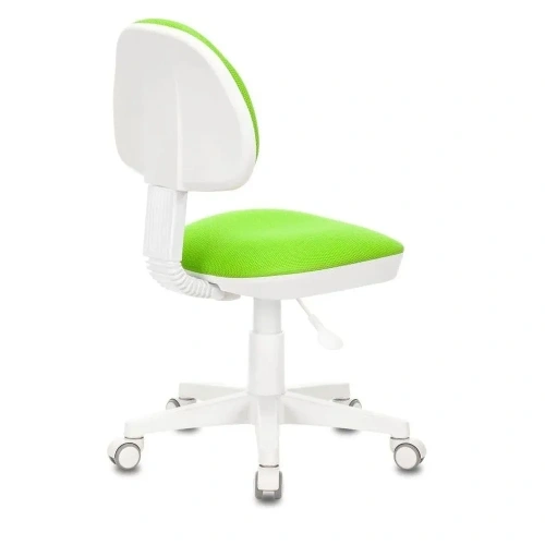 Кресло детское Бюрократ KD-3/WH/TW-18 салатовый крестов. пластик белый