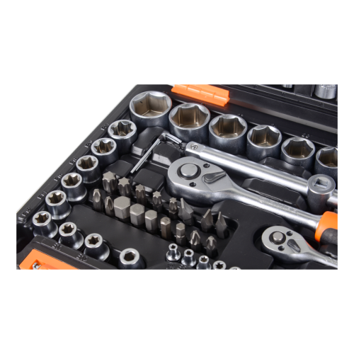 Набор инструментов Вихрь 1/2", 1/4", CrV, в кейсе 108предм (73/6/7/8)