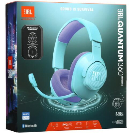 Беспроводные наушники JBL Quantum 360 бирюзовый