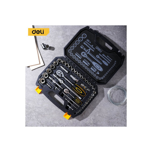 Набор торцевых головок и ключей Deli DL1044 44 предмета