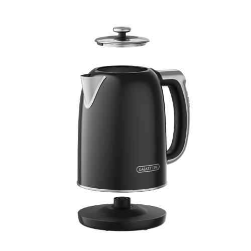 Электрочайник Galaxy Line GL 0360 черный нерж.сталь/пластик (7010103600)