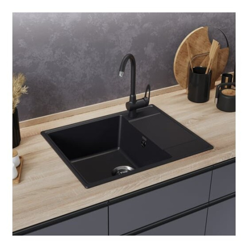 Кухонная мойка MAUNFELD Lacrima 605 MFQS-605B черный