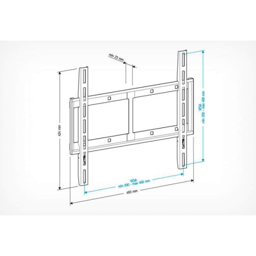 Кронштейн Holder LCD-F4610 черный 32"-65" макс.60кг фиксированный
