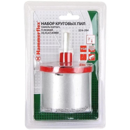 Набор коронок Hammer 224-204 DR CR (62231) по кафелю кирпичу круглый 4шт