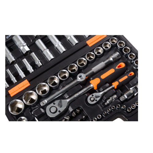 Набор инструментов Вихрь 1/2", 1/4", CrV, в кейсе 108предм (73/6/7/8)